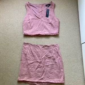 Lulus Linen Two Piece Dress Set M NWT